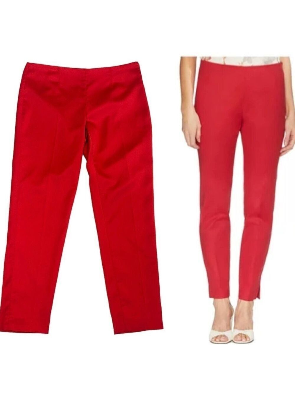 Vince Camuto red satin pants Sz 8